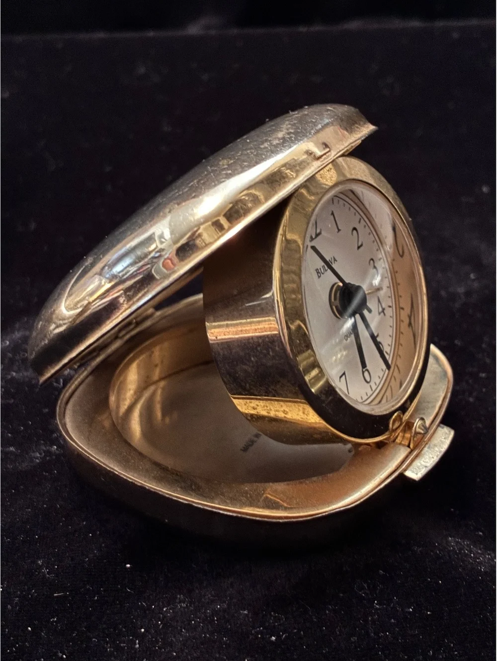 Vintage Miniature Gold Tone Clock Lot
